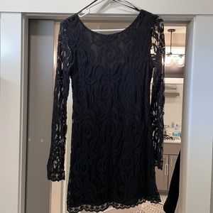 Black lace dress